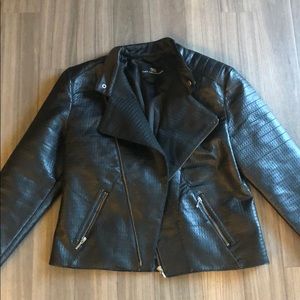 Faux leather moto jacket by tart collections